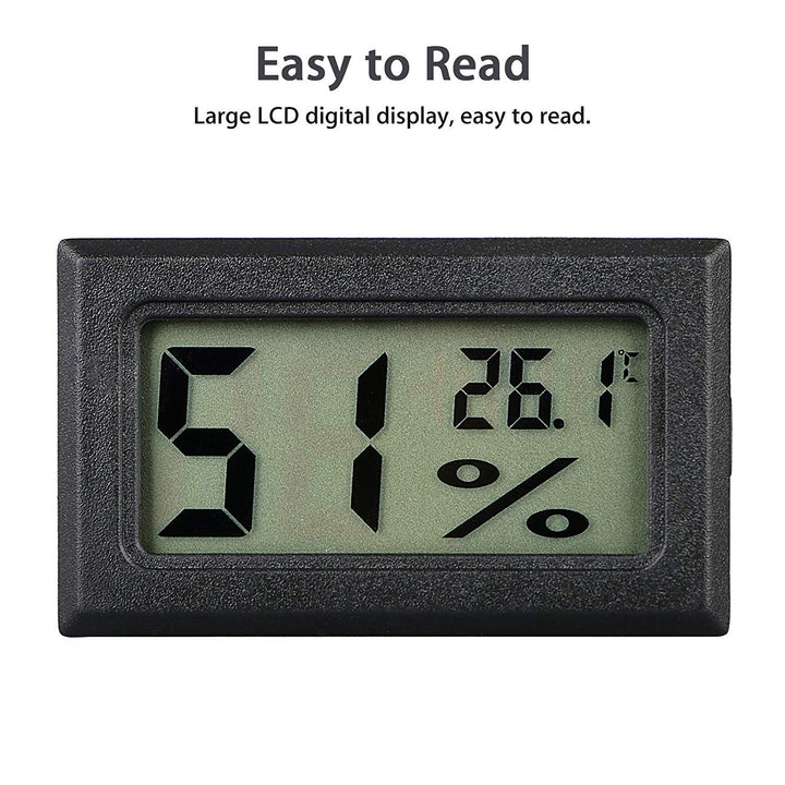 Mini Hygrometer, 5 - Pack Small Thermometer Hygrometer Digital LCD Monitor Indoor Outdoor Humidity Meter Gauge for Humidifiers Dehumidifiers Humidors Greenhouse Basement Babyroom, Measure in Celsius - Just Closeouts Canada Inc.X003X7M4XT