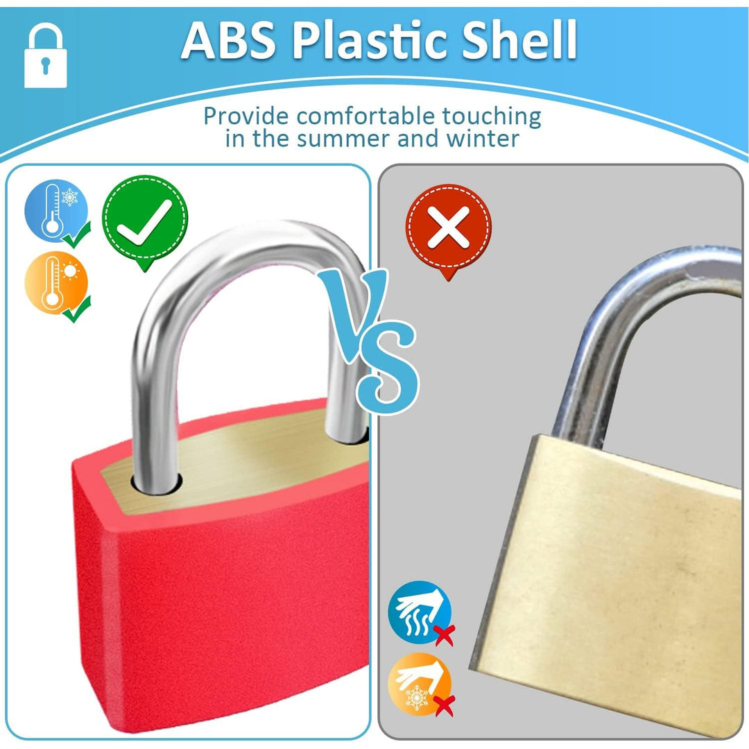 Mini Luggage Locks 8 Pack, Suitcase Padlock with Keys, Colorful Travel Luggage Locks, Locks with Keys for Suitcase, School Bag, Cabinet, Backpack and Laptap Bag - Just Closeouts Canada Inc.