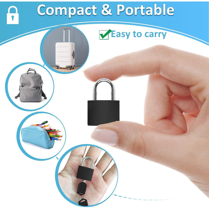 Mini Luggage Locks 8 Pack, Suitcase Padlock with Keys, Colorful Travel Luggage Locks, Locks with Keys for Suitcase, School Bag, Cabinet, Backpack and Laptap Bag - Just Closeouts Canada Inc.