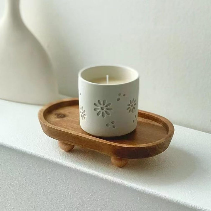 Mini Wooden Riser for Display, Wood Pedestal Stand for Farmhouse Table ...
