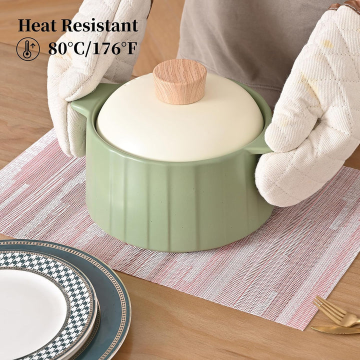 Misty Rose Woven Placemats, Set of 4 - Just Closeouts Canada Inc.