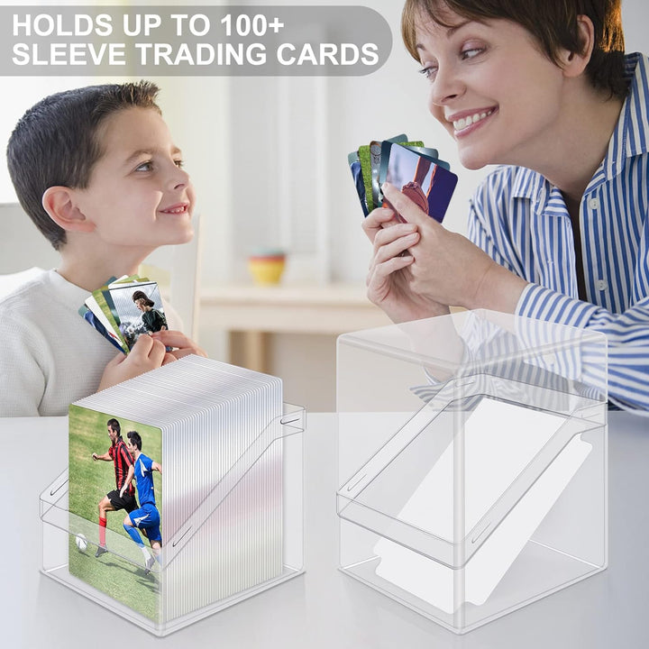 Mlikero Card Deck Cases, 6 Pack Acrylic Card Box for Trading Cards, Sturdy Card Storage Boxes Holding 100+ Sleeved Cards with 6 Dividers, Clear Card Storage Boxes fit for MTG, Sport Cards… - Just Closeouts Canada Inc.