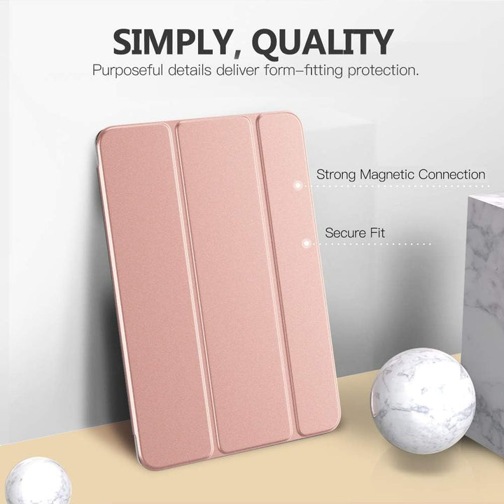MoKo Case for iPad 10.2 iPad 9th Generation 2021/ iPad 8th Generation 2020/ iPad 7th Generation 2019, Slim Stand Hard Back Shell Smart Cover Case for iPad 10.2 inch, Auto Wake/Sleep,Rose Gold - Just Closeouts Canada Inc.
