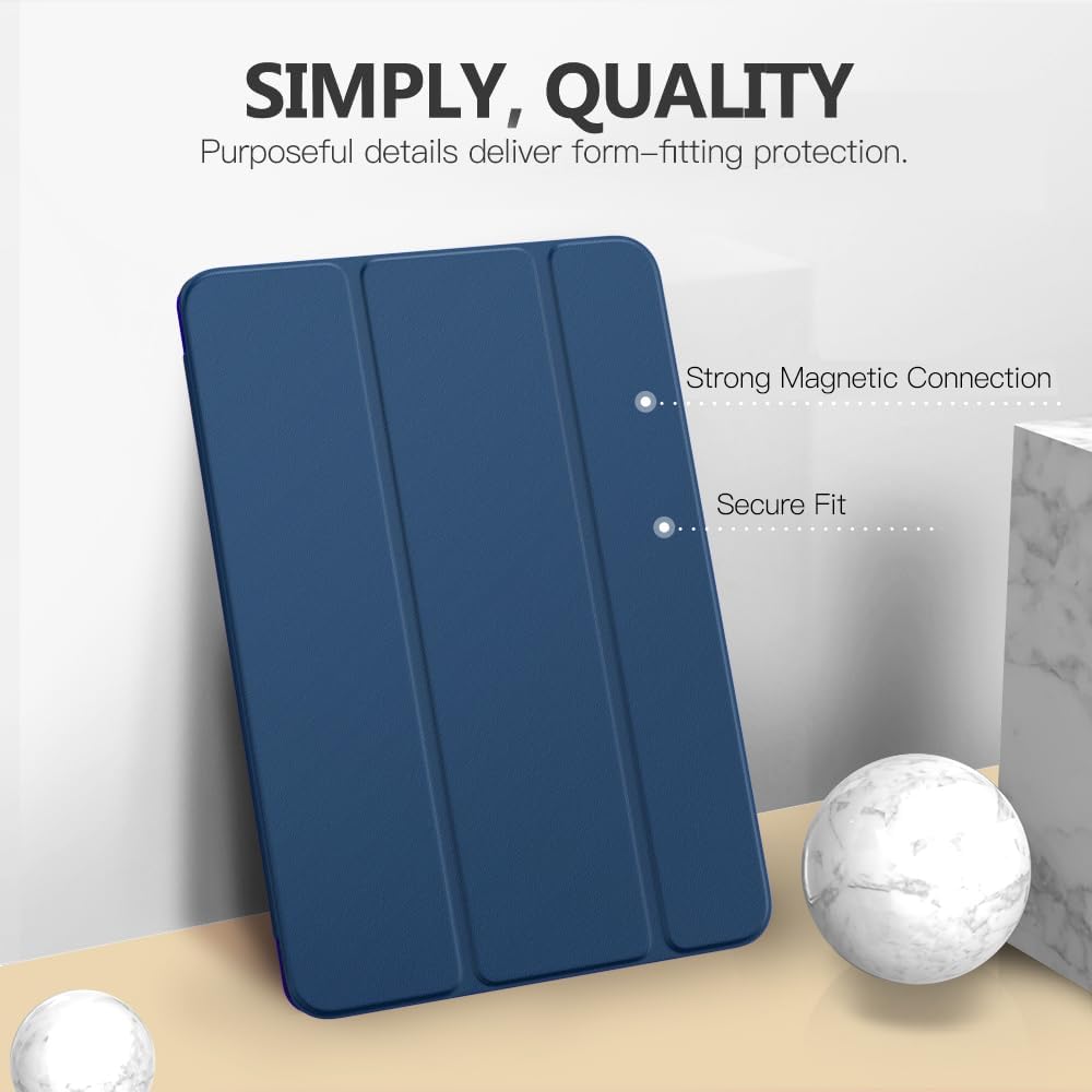 MoKo Case iPad 10.2 iPad 9th Generation 2021/ iPad 8th Generation 2020/ iPad 7th Generation 2019, Slim Stand Hard Back Shell Smart Cover Case for iPad 10.2 inch, Auto Wake/Sleep, Harbor Blue.. - Just Closeouts Canada Inc.