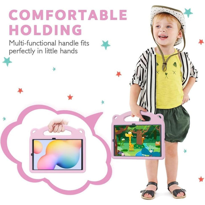 MoKo Kids Case for Samsung Galaxy Tab S6 Lite 10.4 Inch 2024/2022/2020 (Model: SM - P620/P625/P613/P619/P610/P615/P617),EVA Foam Kids - Friendly Carrying Case with Hand - Grip & Stand & Pen Holder, Pink - Just Closeouts Canada Inc.