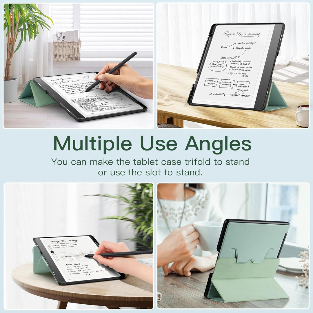 MoKo Stand Case for Kindle Scribe (2024/2022 Released) - Premium Leather Trifold Stand Cover with Pen Holder, Auto Sleep/Wake for 10.2" Amazon Kindle Scribe 2024/2022, Agave Green - Just Closeouts Canada Inc.