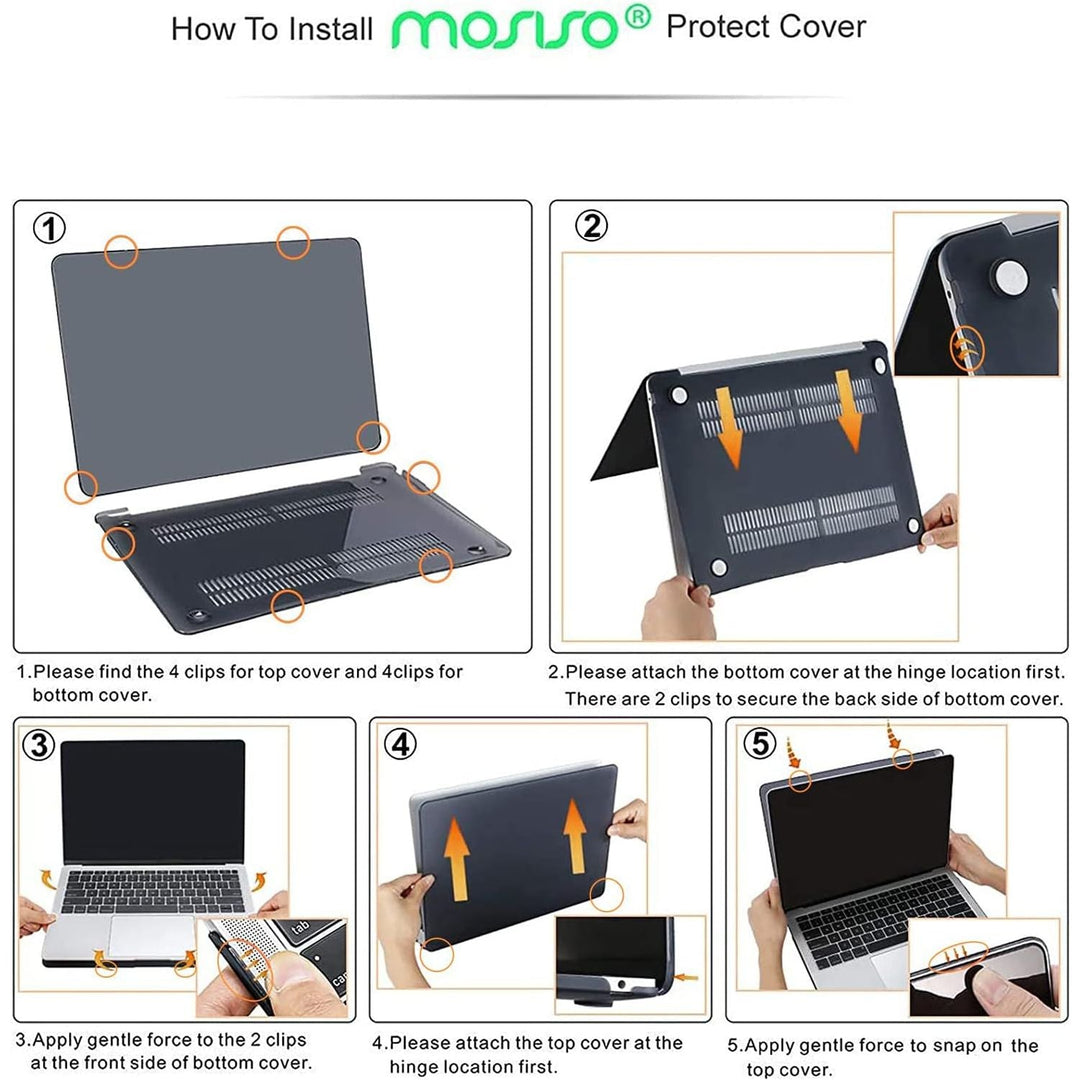 MOSISO Compatible with MacBook Air 13 inch Case 2022, 2021 - 2018 Release A2337 M1 A2179 A1932, Plastic Hard Shell&Keyboard Cover&Screen Film&Storage Bag for MacBook Air 13.3 inch Case, Baby Blue - Just Closeouts Canada Inc.