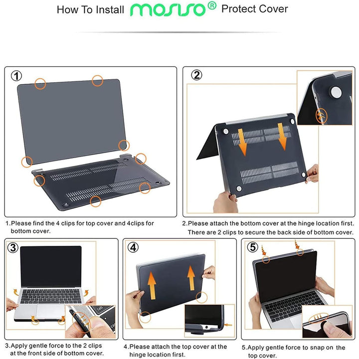 MOSISO Compatible with MacBook Air 13 inch Case 2022, 2021 - 2018 Release A2337 M1 A2179 A1932, Plastic Hard Shell&Keyboard Cover&Screen Film&Storage Bag for MacBook Air 13.3 inch Case, Baby Blue - Just Closeouts Canada Inc.