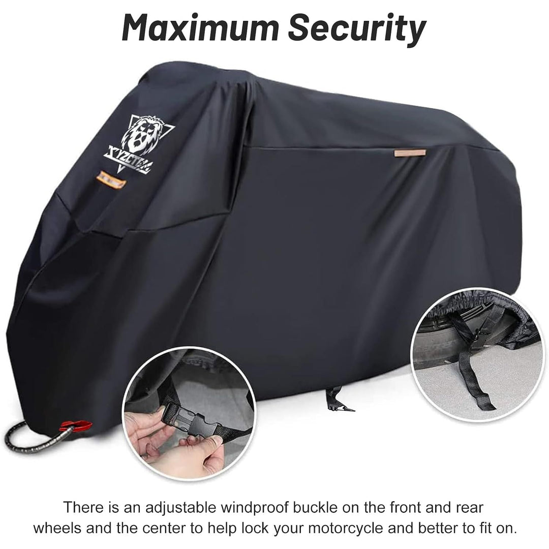 Motorcycle Storage Cover – Black, up to 108 in - Just Closeouts Canada Inc.