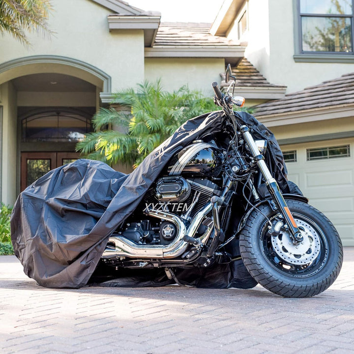 Motorcycle Storage Cover – Plain Black, up to 108 in - Just Closeouts Canada Inc.