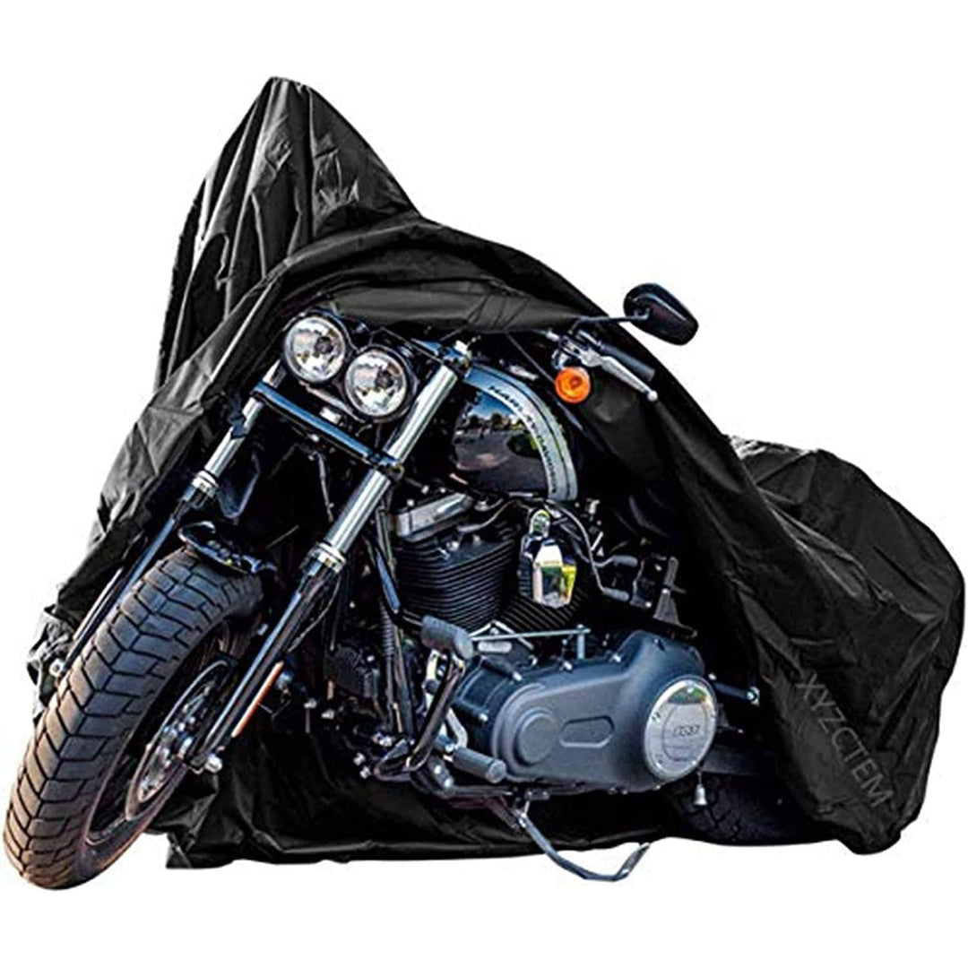 Motorcycle Storage Cover – Plain Black, up to 108 in - Just Closeouts Canada Inc.