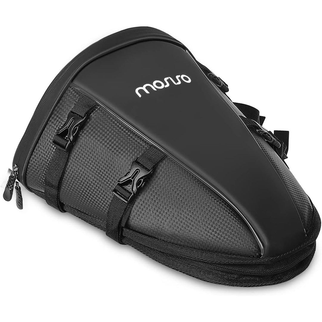 Motorcycle Tail Bag Multifunctional Waterproof Polyester Storage Saddle Bag, 10L Outdoor Sports Motorbike Rear Seat Light Tank Bag Tool Carry Bag with Shoulder Strap, Black - Just Closeouts Canada Inc.X004BT0GKV