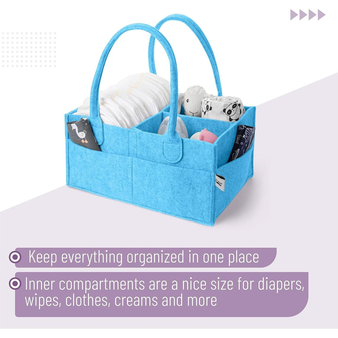 Mr. Pen - Baby Diaper Caddy Organizer, Blue, Baby Organizer, Car Diaper Caddy, Baby Caddy Organizer, Portable Diaper Caddy, Diaper Organizer for Changing Table, Baby Organizer for Nursery - Just Closeouts Canada Inc.