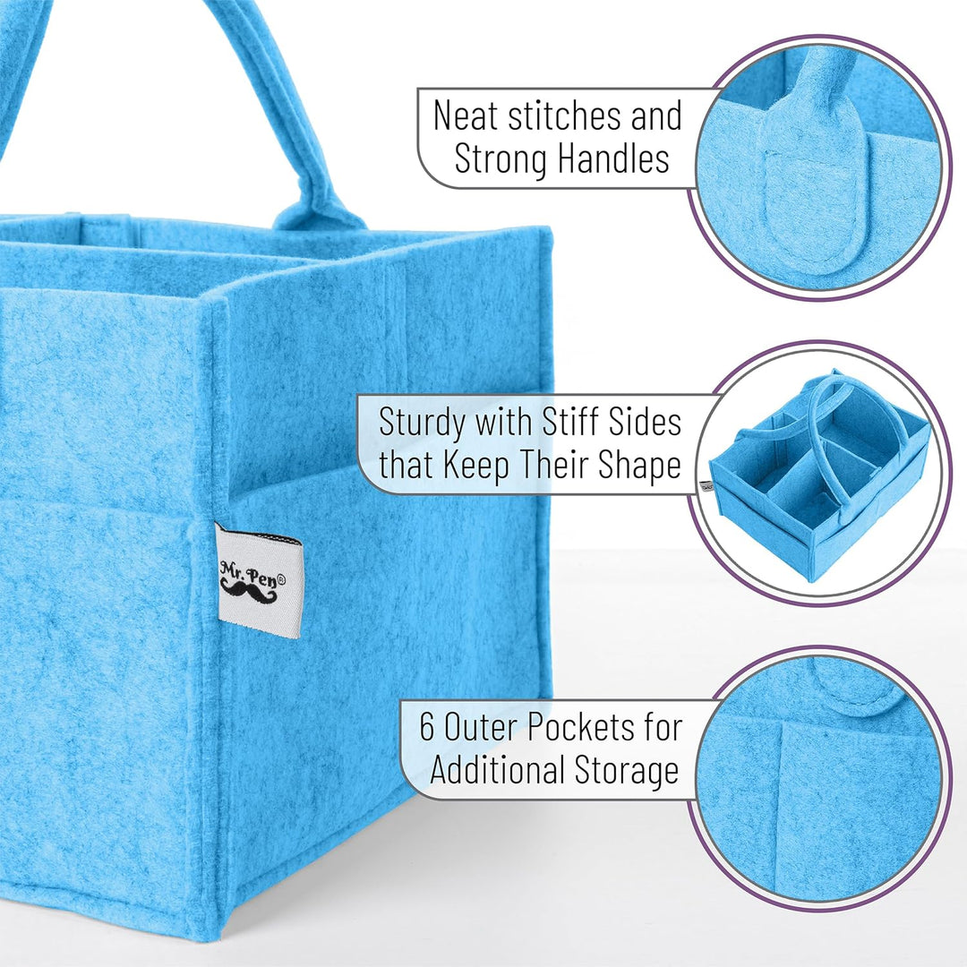 Mr. Pen - Baby Diaper Caddy Organizer, Blue, Baby Organizer, Car Diaper Caddy, Baby Caddy Organizer, Portable Diaper Caddy, Diaper Organizer for Changing Table, Baby Organizer for Nursery - Just Closeouts Canada Inc.