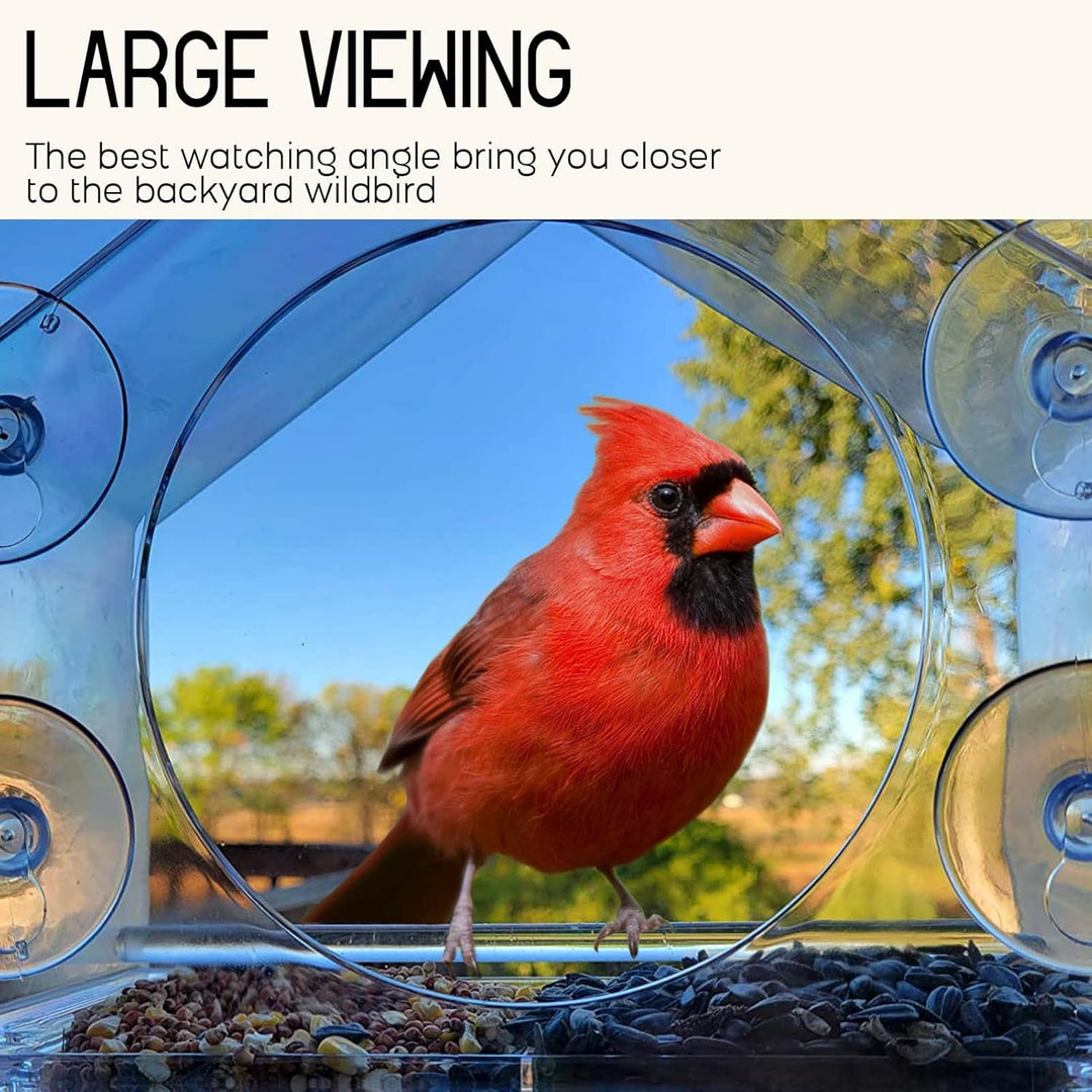 Mrcrafts Window Bird Feeder for Outside with Strong Suction Cups, Fits for Cardinals, Finches, Chickadees etc.… - Just Closeouts Canada Inc.