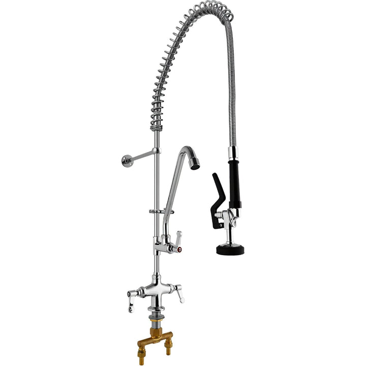 MS Deck Mount Single Hole Double Handle Spray Valve Commercial Dishwasher Pre Rinse Faucet With Pot Filling Add On Spout (MS - 5801BL) - Just Closeouts Canada Inc.