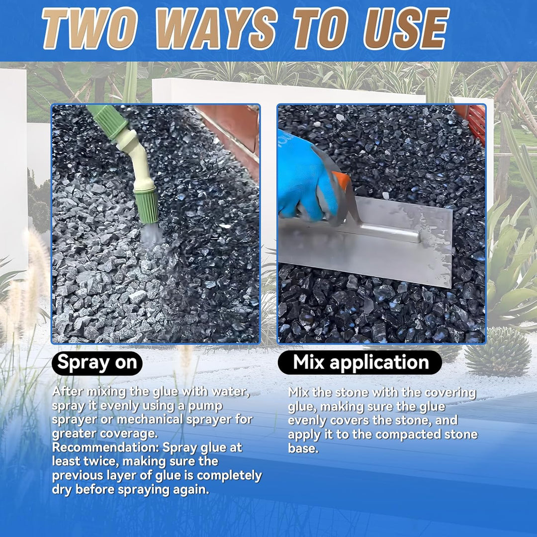 Mulch Glue for Landscaping, Powerfully Rock Glue Lock Gravel Bark and Other Coverings, Last up to 2 Years (Transparent, 35 oz) - Just Closeouts Canada Inc.