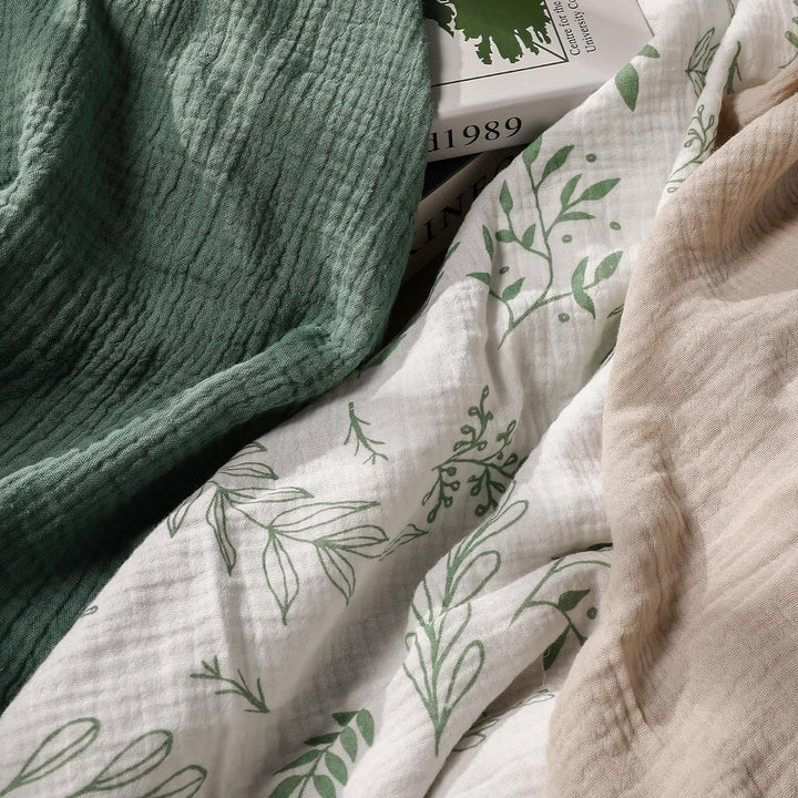 Muslin Swaddle Blankets for Newborn, 3 Pack Breathable Soft Receiving Blanket, Large 38 x 40 inches Swaddle Wrap Burping Clothes Diapers, Essentials Infant Shower Items, Toddler Gift (Bright Colors) - Just Closeouts Canada Inc.