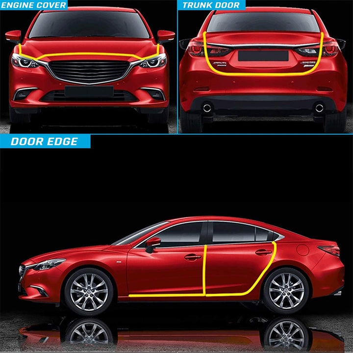 MYFAMIREA 33Ft(10M) Long Car Door Edge Guards,U Shape Edge Trim Rubber Seal Protector Rubber Car Door Protector Car Protection Door Edge Anti - Collision Rubber Clips Fit for Most Car| Black | - Just Closeouts Canada Inc.