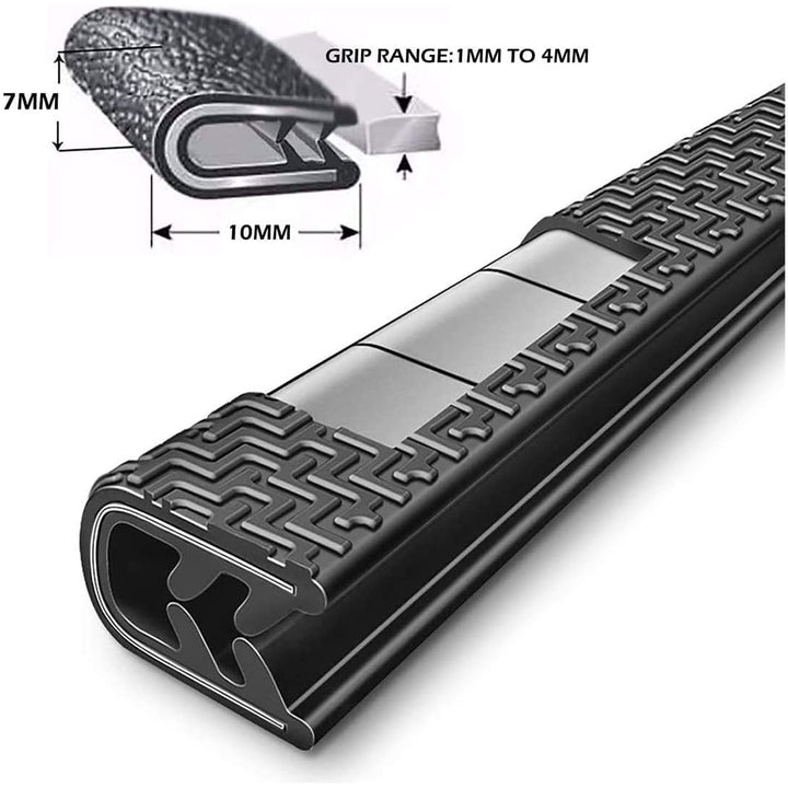 MYFAMIREA 66Ft(20.2M) Long Car Door Edge Guards,U Shape Edge Trim Rubber Seal Protector Rubber Car Door Protector Car Protection Door Edge Anti - Collision Rubber Clips Fit for Most Car| Black | - Just Closeouts Canada Inc.