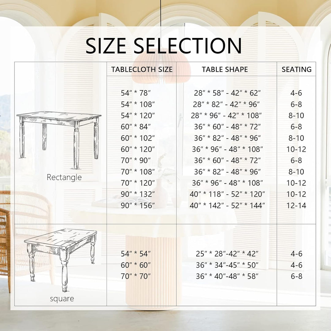 MYSKY HOME 2 Pack White Table Cloths Rectangular 60x120 Inch Nappe de Table Rectangulaire Table Cloth Machine Washable Polyester Table Cover for Dining Buffet Parties Picnic Weddings - Just Closeouts Canada Inc.