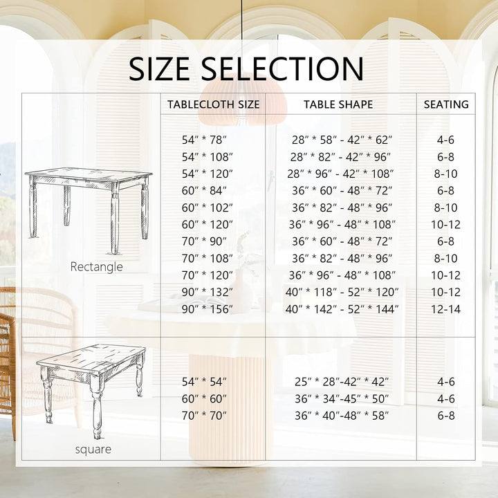 MYSKY HOME 2 Pack White Table Cloths Rectangular 60x120 Inch Nappe de Table Rectangulaire Table Cloth Machine Washable Polyester Table Cover for Dining Buffet Parties Picnic Weddings - Just Closeouts Canada Inc.