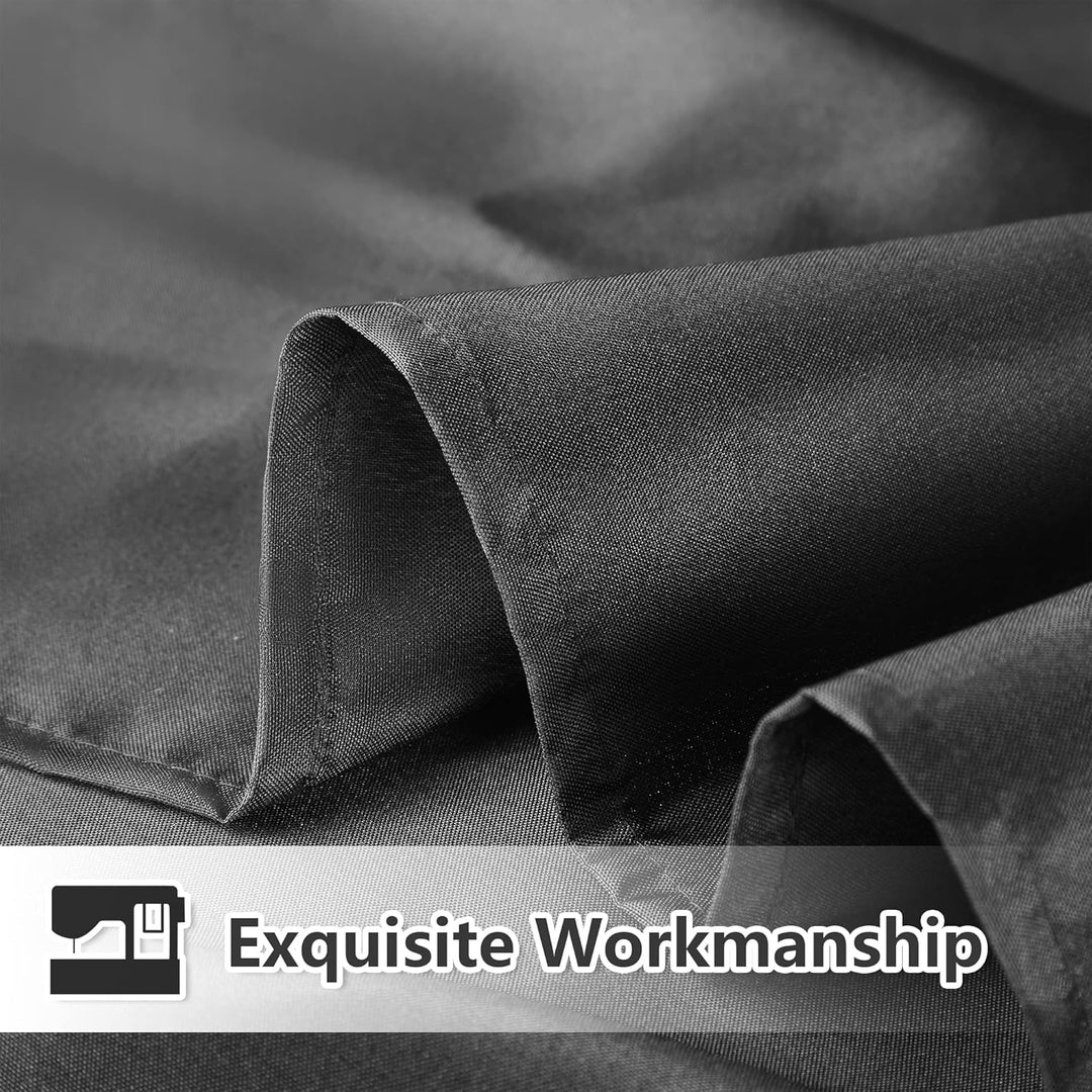 MYSKY HOME Black Table Cloth 2 Pack Table Cloths Rectangular 60 x 102 Inch Nappe de Table Rectangulaire Tablecloth Machine Washable Polyester Table Cover for Dining Buffet Parties Picnic Weddings - Just Closeouts Canada Inc.