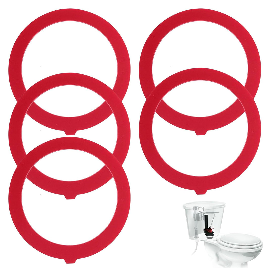 Five red MZY LLC K-GP1059291 replacement flush valve seals