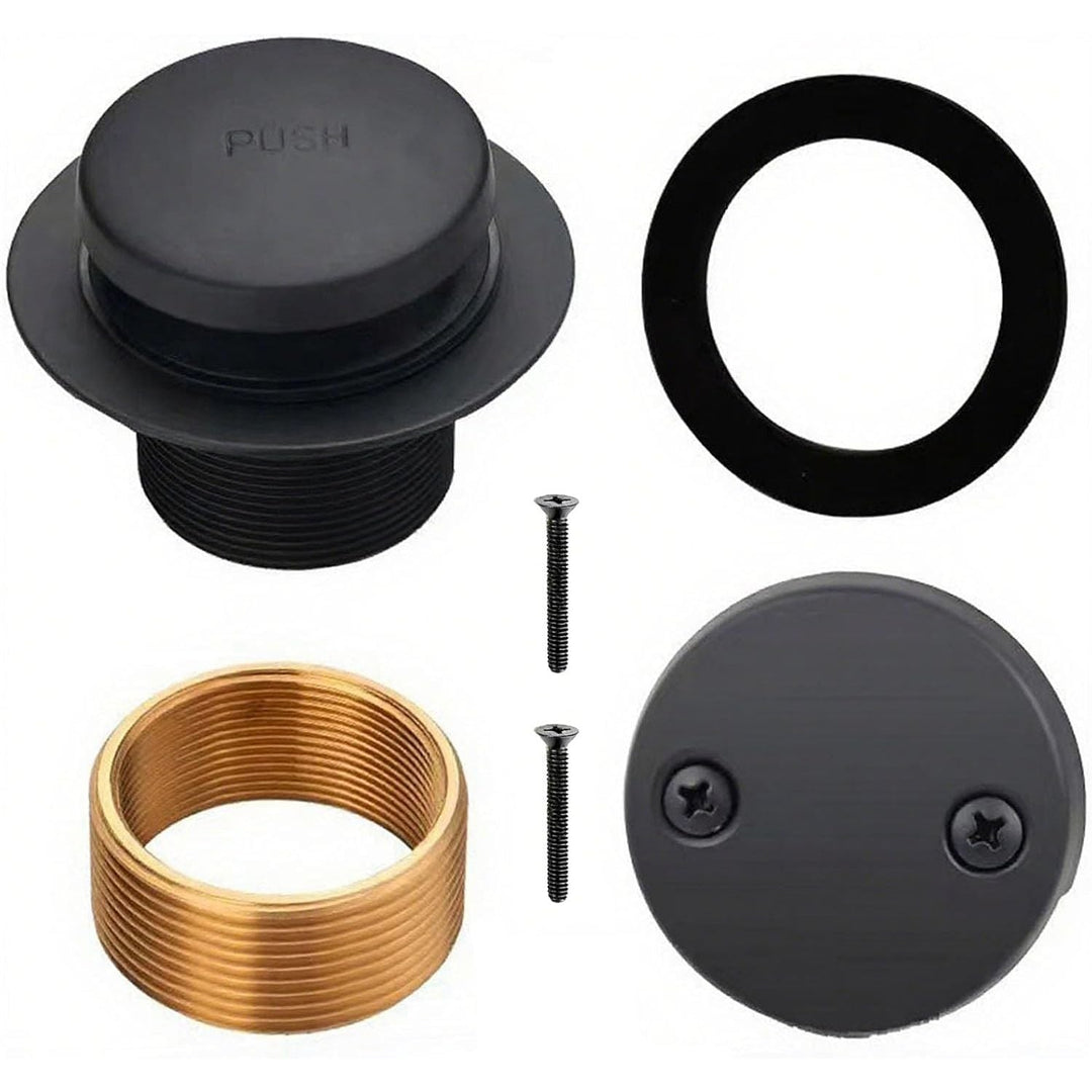MZY LLC Bathtub Drain Stopper Kit – Matte Black, 1-3/8 or 1-1/2 Inch - Just Closeouts Canada Inc.X004S3LP55