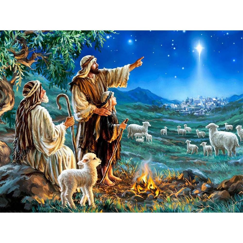 Nativity Shepherds 5D Diamond Painting Kit, 30 x 40 cm - Just Closeouts Canada Inc.X003354K6F