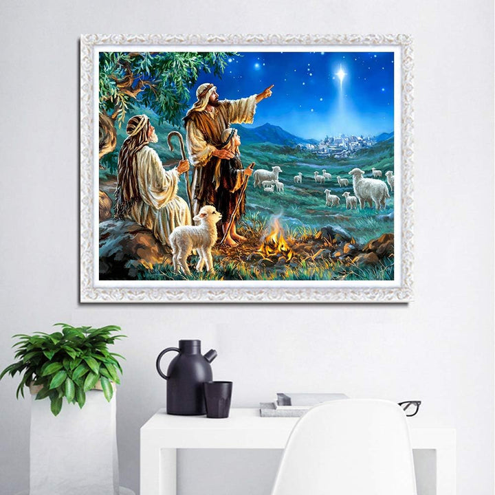 Nativity Shepherds 5D Diamond Painting Kit, 30 x 40 cm - Just Closeouts Canada Inc.X003354K6F