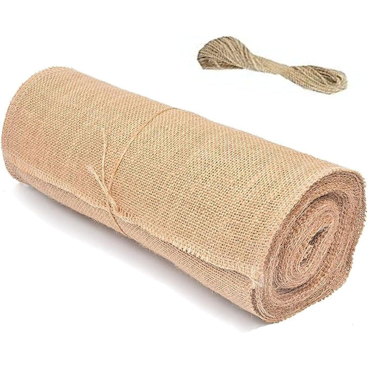 Natural Burlap Tree Wrap Rolls, 157 x 13.8in Fabric Winter Tree Trunk Guards Protector Wraps, Gardening Antifreeze Protection Bandage, Jute Cloth Covers to Keep Plants Bark Warm Moisturizing - Just Closeouts Canada Inc.