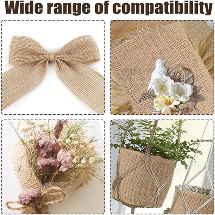 Natural Burlap Tree Wrap Rolls, 157 x 13.8in Fabric Winter Tree Trunk Guards Protector Wraps, Gardening Antifreeze Protection Bandage, Jute Cloth Covers to Keep Plants Bark Warm Moisturizing - Just Closeouts Canada Inc.