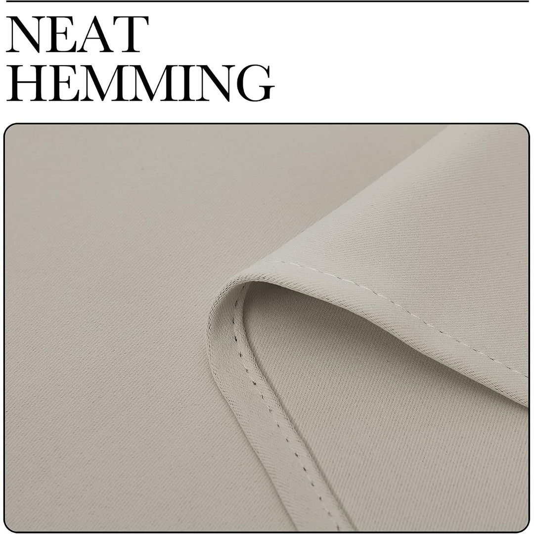 Natural Room-Darkening Grommet Curtains, 42 x 84 in, Set of 2 - Just Closeouts Canada Inc.