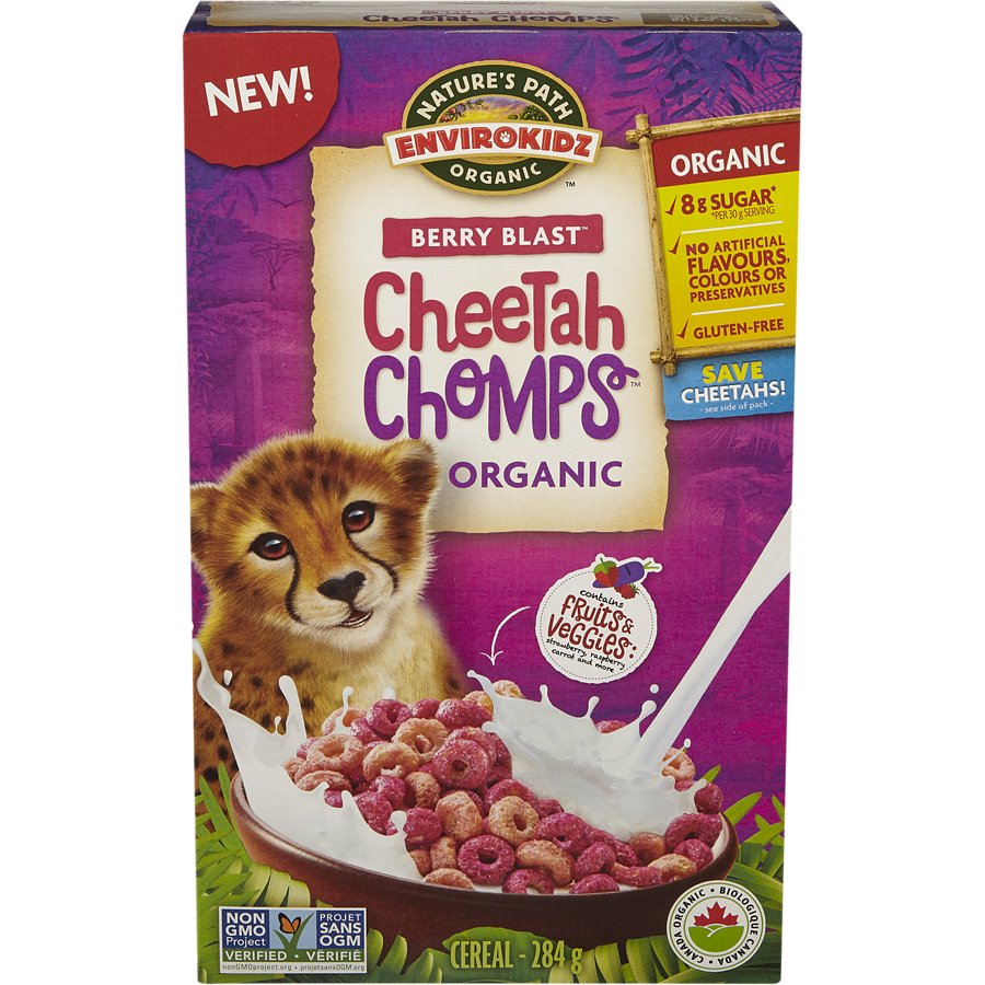 Nature's Path EnviroKidz Cereal Berry Blast Cheetah Chomps Organic, 284g - Just Closeouts Canada Inc.058449185055