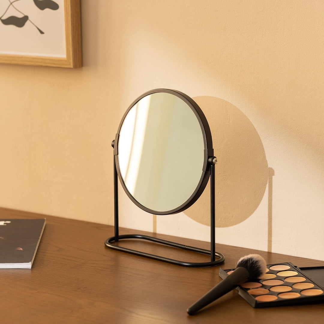 Navaris Cosmetic Mirror For Table Top - Desktop Mirror For Makeup And Grooming - Double Sided With 2x Magnification Mirror, 7.6" x 7.1" x 2.4" - Just Closeouts Canada Inc.4255620300528