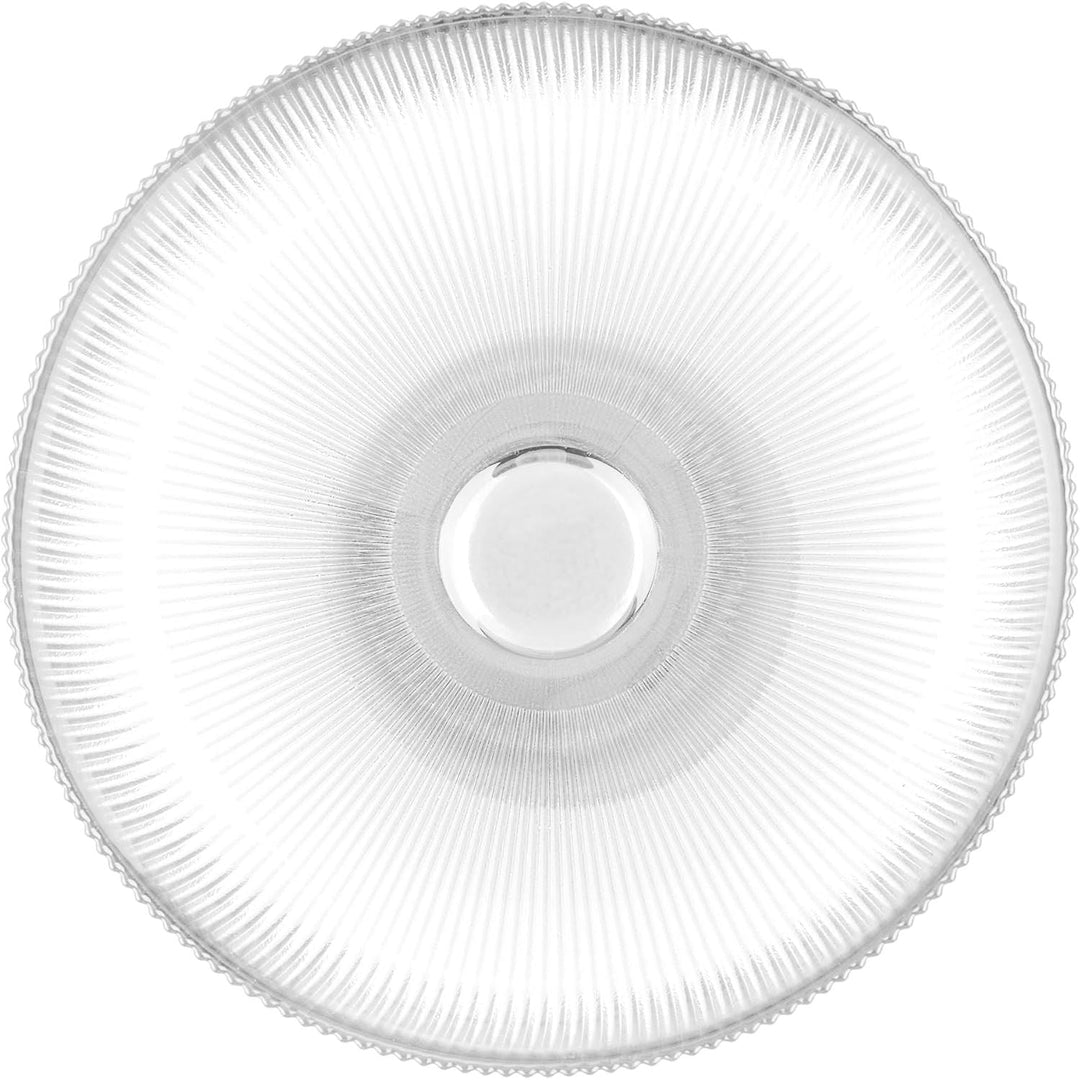Navaris Glass Fruit Bowl - Decorative Fluted Transparent Glass Bowl for Fruit Snacks Sweets - 26cm Diameter Table Centerpiece Dish - Clear Glass - Just Closeouts Canada Inc.4067668039922