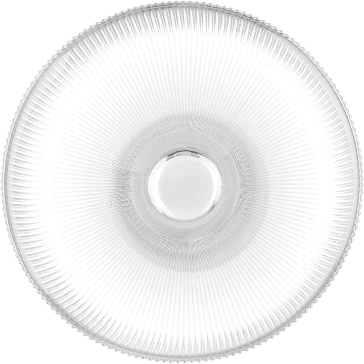Navaris Glass Fruit Bowl - Decorative Fluted Transparent Glass Bowl for Fruit Snacks Sweets - 26cm Diameter Table Centerpiece Dish - Clear Glass - Just Closeouts Canada Inc.4067668039922