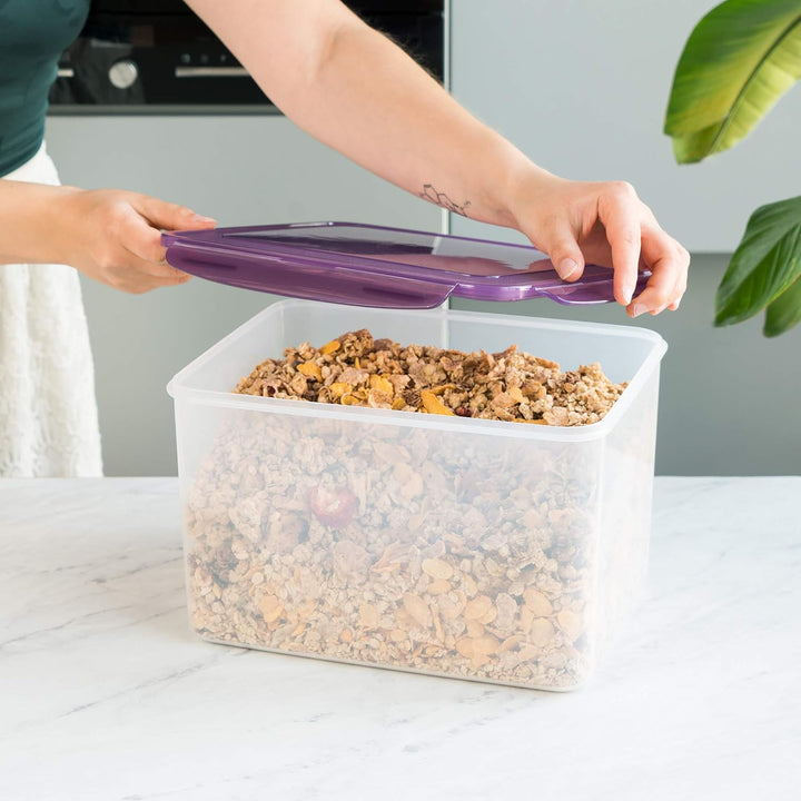 Navaris Large Food Storage Container - 38 Cup Bin with Lid - Plastic Airtight Seal Fresh Box for Kitchen, Pantry, Rice, Bread, Flour, Freezer, Salad - Just Closeouts Canada Inc.4063004111062