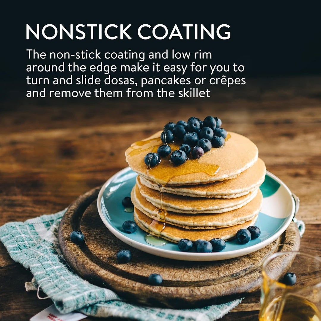 Navaris Pancake/Crepe Pan - 10" Diameter Nonstick Griddle - Skillet for Stove Frying Eggs and Crepes - Just Closeouts Canada Inc.4063004058442