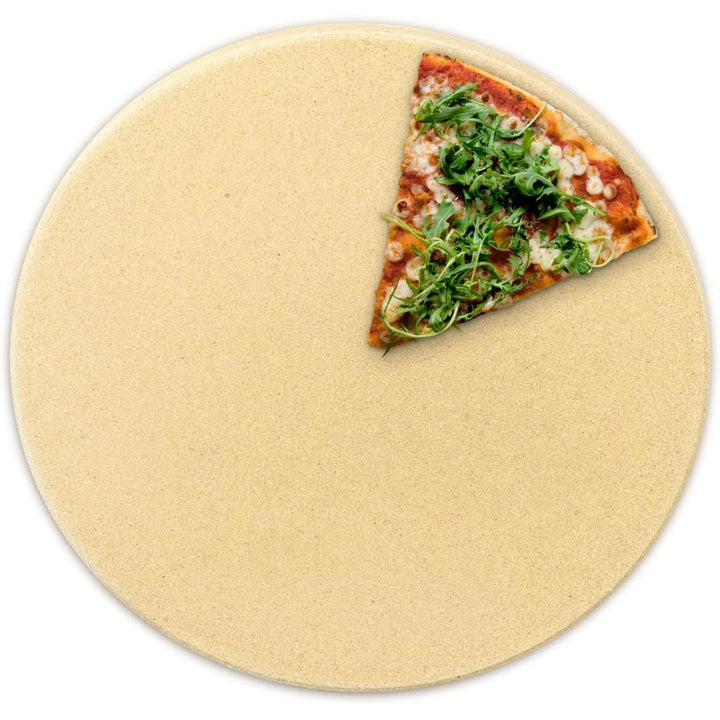 Navaris XL Pizza Stone for Baking - Cordierite Pizza Stone Plate for BBQ Grill Oven - Cook Serve Pizza, Bread - Incl. Recipe Book - Round, 12" x 0.6" - Just Closeouts Canada Inc.4063004218228