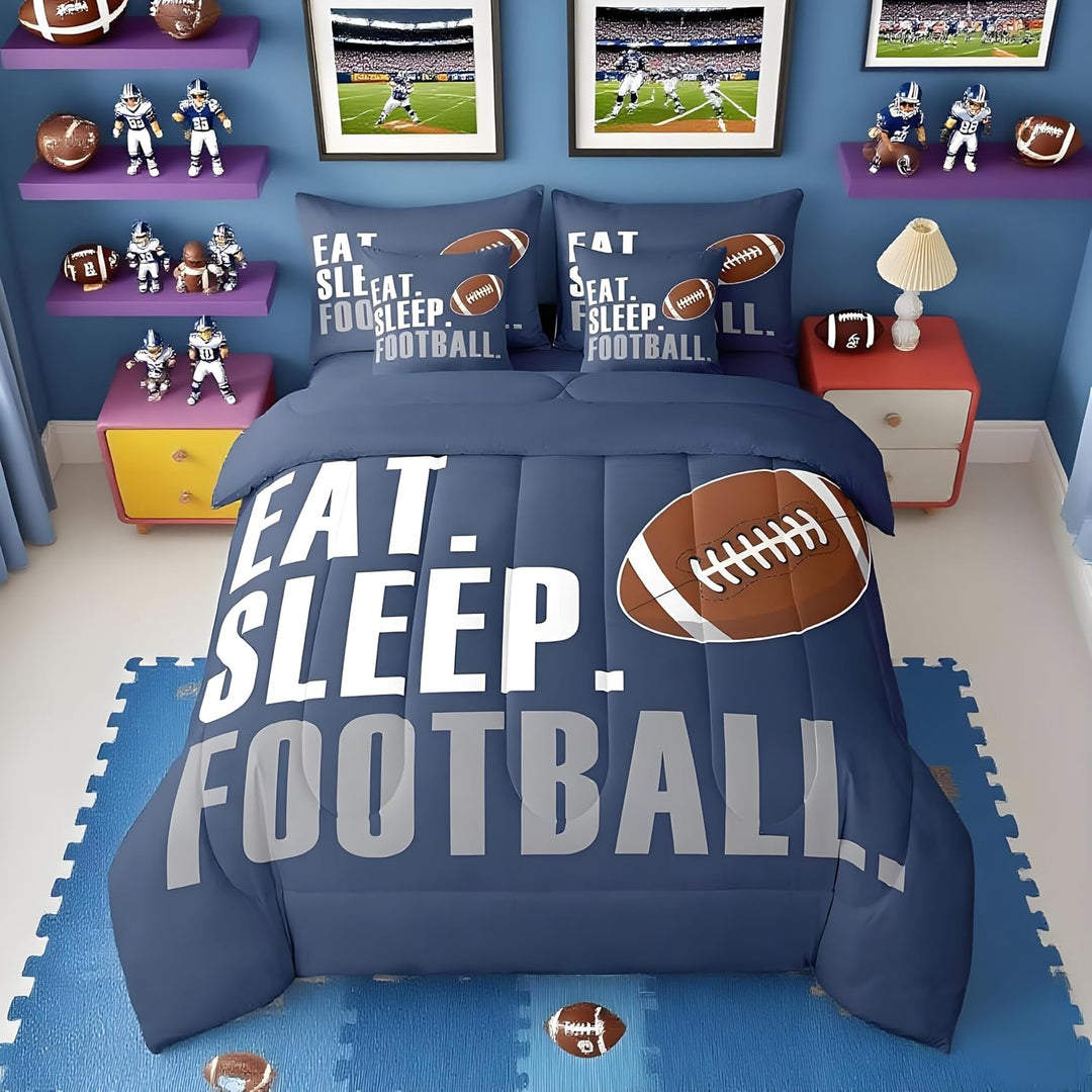 Navy Football Comforter & Sheet Set, Queen, 7-Piece - Just Closeouts Canada Inc.X004IF9UFF