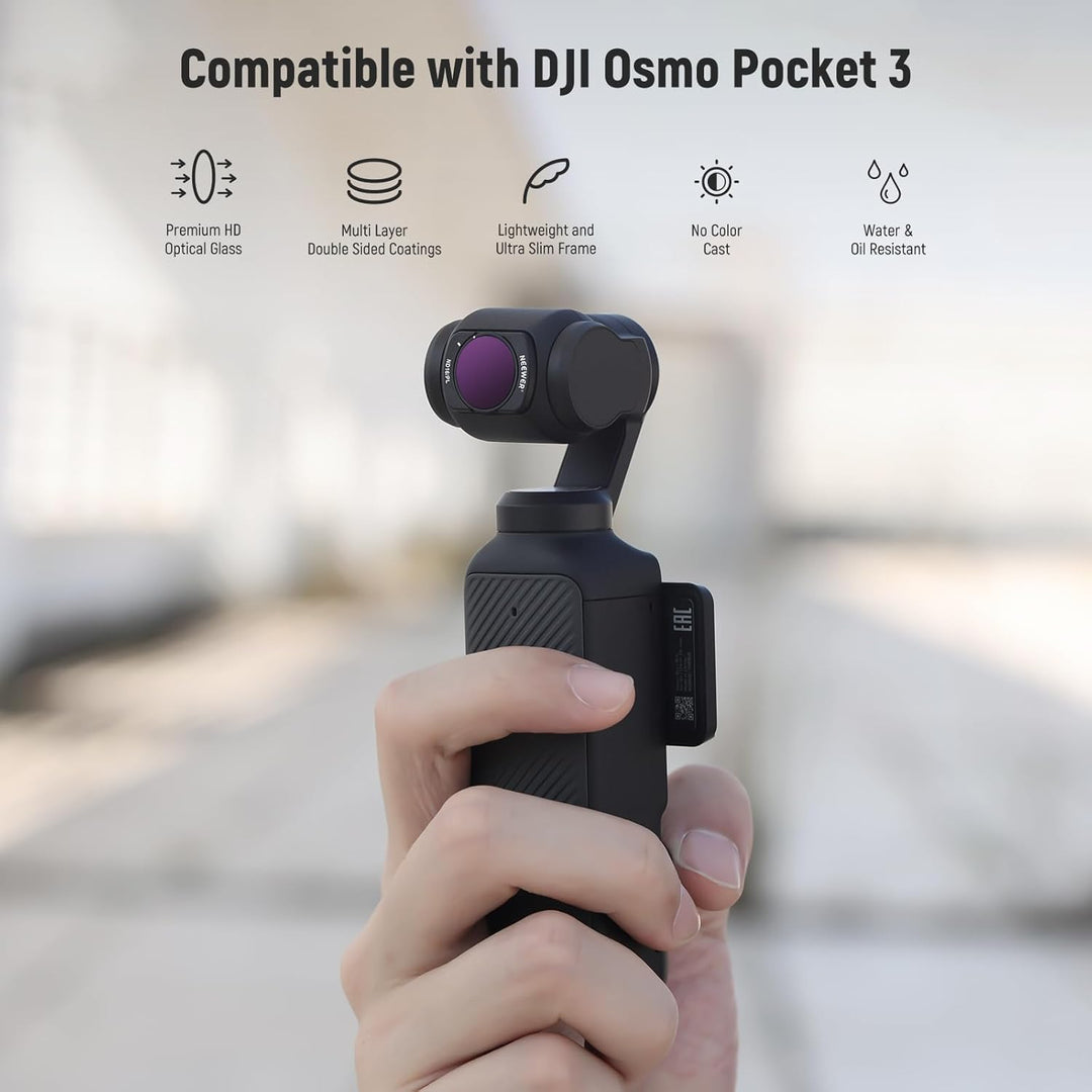 NEEWER Magnetic ND/CPL Filter Set Compatible with DJI OSMO Pocket 3 Creator Combo Accessories, Action Camera 6 Pack UV CPL ND16/PL ND32/PL ND64/PL ND256/PL Polarizing and Neutral Density Filters - Just Closeouts Canada Inc.