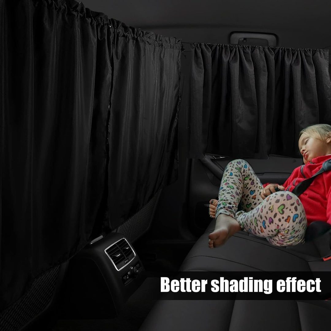 NEMTMCUA Car Privacy Curtains Universal Car Divider Curtain Between Rear Seat Auto Blackout Curtains Car Sun Shades Side Window Covers Car Accessories for Travel Camping Nap Sleeping(3Pcs) - Just Closeouts Canada Inc.