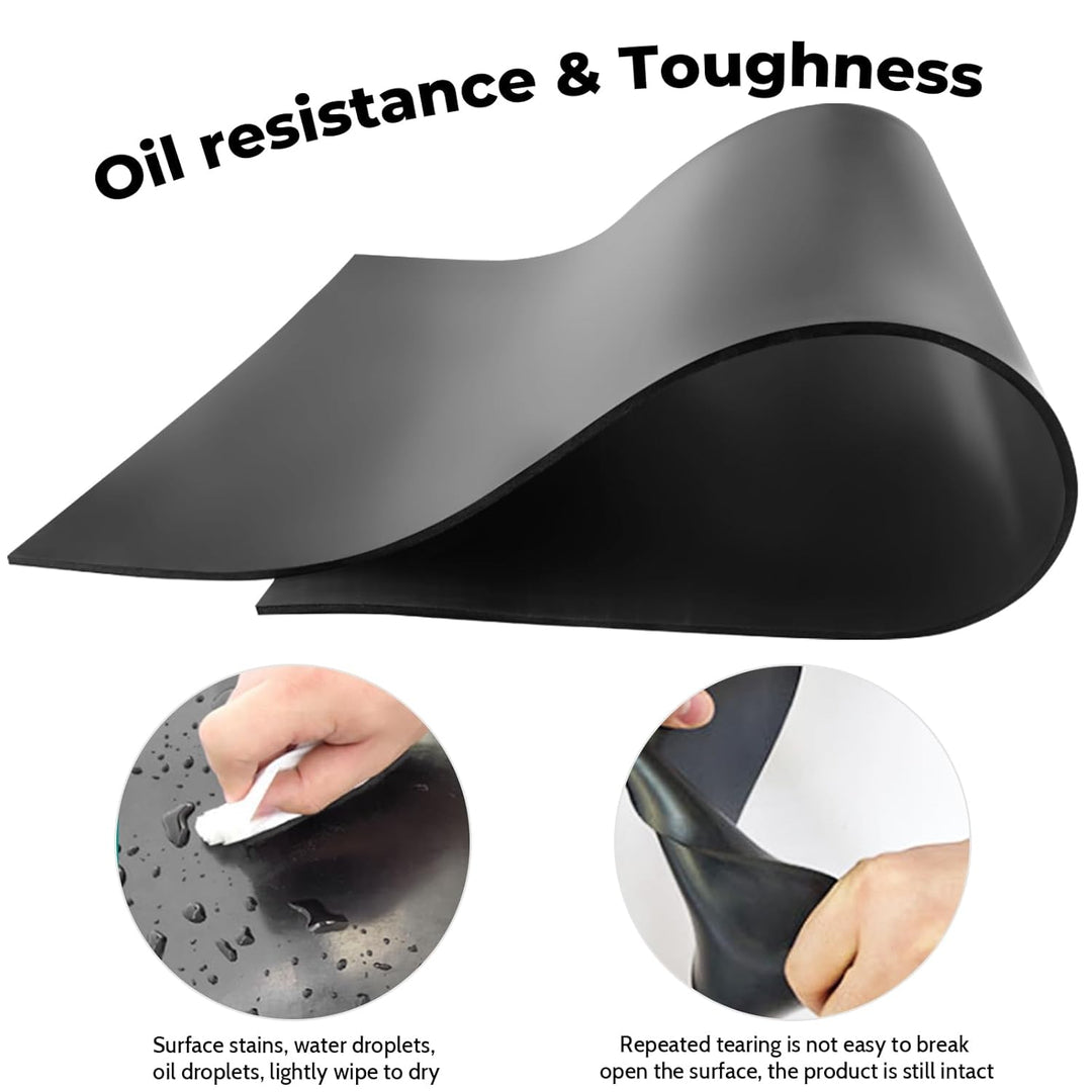 Neoprene Rubber Strips, 3" Wide x 1/8" Thick x 10' Long Solid Rubber Sheets, Rolls & Strips for DIY Gaskets, Crafts, Pads, Flooring, Protection, Supports, Leveling - Just Closeouts Canada Inc.X004C6RS09
