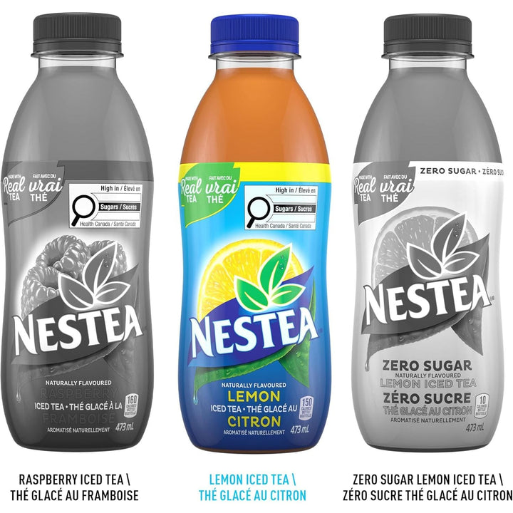 Nestea Naturally Flavoured, Lemon Iced Tea, 473mL, 12 Count - Just Closeouts Canada Inc.