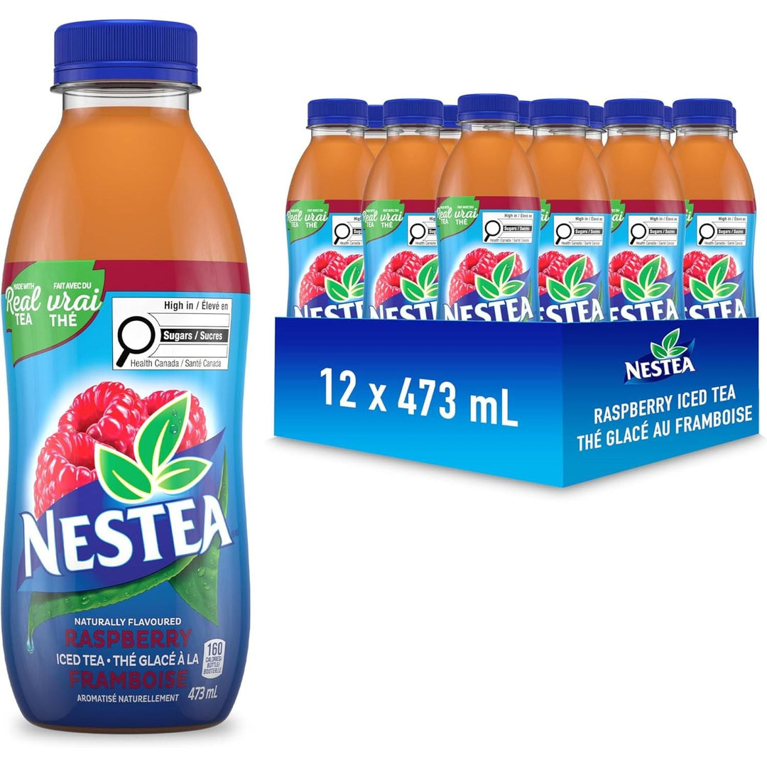 Nestea Naturally Flavoured, Raspberry Iced Tea, 473mL, 12 Count - Just Closeouts Canada Inc.
