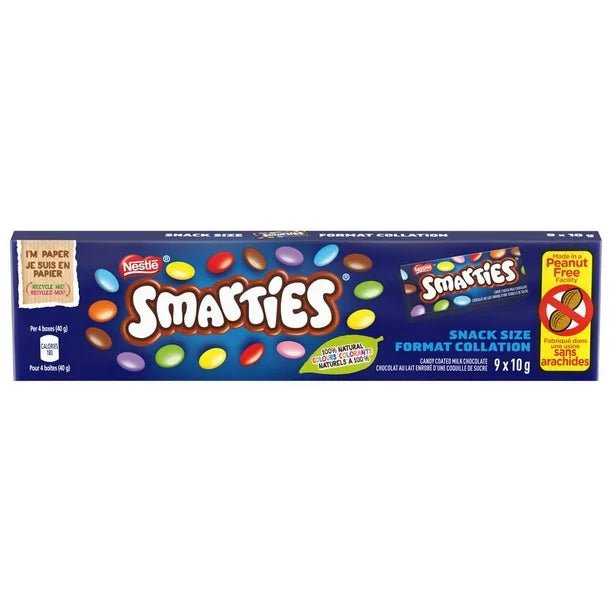 Nestle Smarties Snack Size Pack, 9x10g - Just Closeouts Canada Inc.059800749626