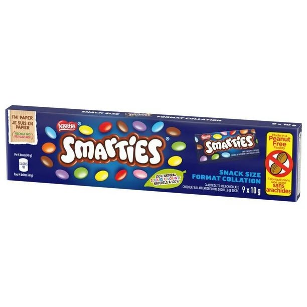 Nestle Smarties Snack Size Pack, 9x10g - Just Closeouts Canada Inc.059800749626