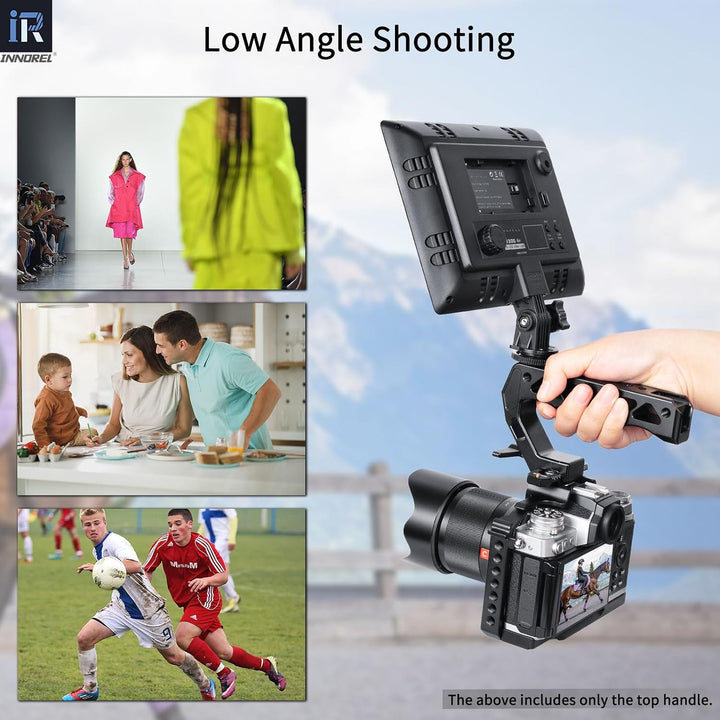 NH130 Top Handle and NATO Rail Kit, Comfort Ergonomic CNC Aluminum Alloy Grip, with Quick Release NATO Clamp, 3 Cold Shoes and 1/4" 3/8" ARRI Threads, for Camera Cage Video Rig, Max Load 10kg - Just Closeouts Canada Inc.X004XVDSVL